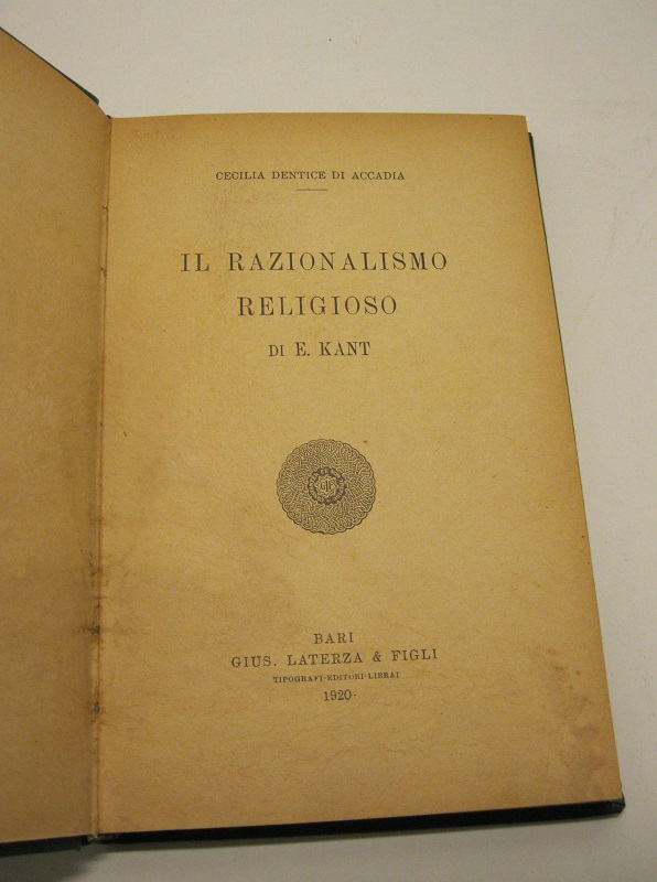 Il razionalismo religioso di E. Kant